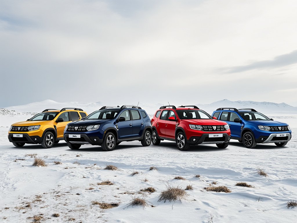 photo représentant l'évolution de plusieurs voiture DACIA
